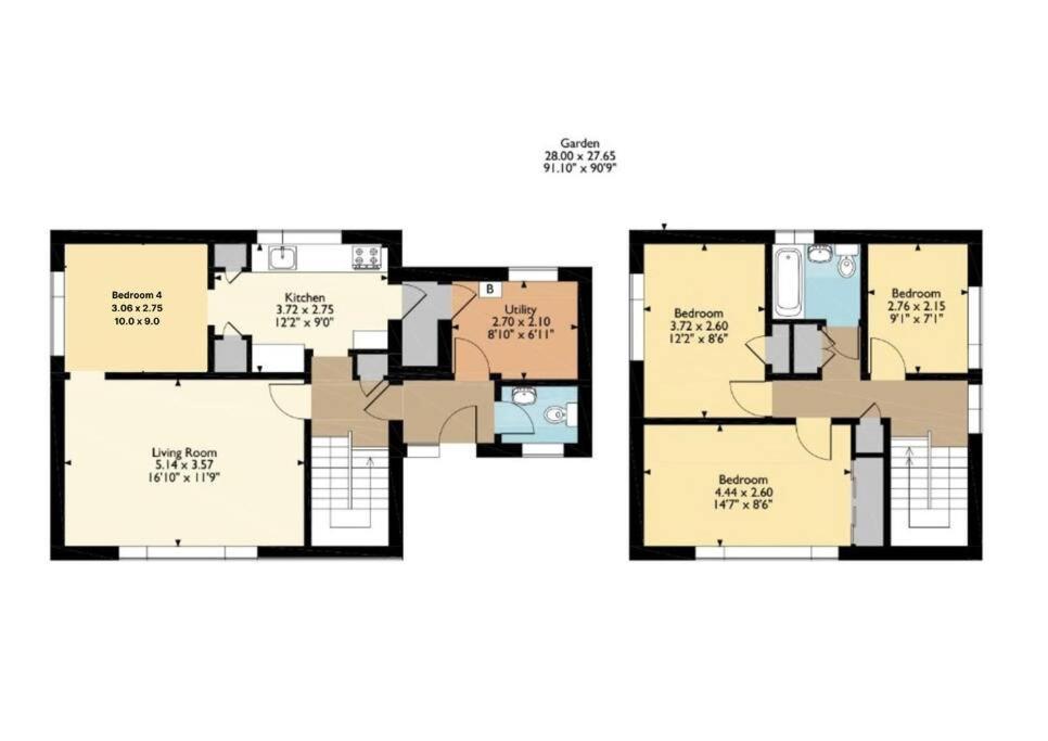Ferienhaus Unique 4 Bed Detached House In East
